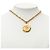 Collana con ciondolo a medaglione Chanel Gold CC placcato oro D'oro - vista 6