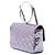 Chanel Mini Borsa Ring Top Handle in vitello metallizzato matelassé argento - vista 2
