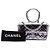 Chanel Mini Borsa Ring Top Handle in vitello metallizzato matelassé argento - vista 7