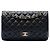 Chanel Black Jumbo Classic Caviar Double Flap Negro
