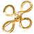 Spilla Infinito Chanel Gold CC placcata oro D'oro - vista 2