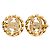 Orecchini a clip Chanel Gold CC placcati oro Strass D'oro