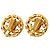 Orecchini a clip Chanel Gold CC placcati oro Strass D'oro - vista 2