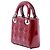 Dior Red Mini Patent Cannage Lady Dior Rosso Bordò - vista 2