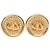 Orecchini a clip Dior Gold placcati in oro con logo CD e strass D'oro