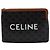 Céline Clutch Celine Small Triomphe de lona revestida marrón Castaño Marrón oscuro