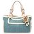 Céline Borsa a mano Celine Boogie in rafia blu Blu chiaro