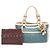 Céline Borsa a mano Celine Boogie in rafia blu Blu chiaro - vista 7
