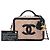 Chanel Vanity Case Small Bicolor Caviar CC Filigree Brown Marrone Carne - vista 6