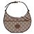 Borsa Mini GG Supreme a Mezzaluna Gucci Beige