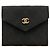 Chanel CC Satin Flap Münzbeutel in Schwarz