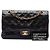 Chanel Black Medium Classic Lambskin Double Flap Nero - vista 7