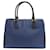 Borsa Tote 2-Way Prada Saffiano Triangle Nero Blu - vista 2