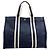 Hermès Bora Tote Bag Marineblau Canvas - Ansicht 2