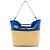 Borsa Tote The Bow in pelle e rafia Alexander McQueen Marrone Beige - vista 3