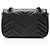 Borsa a patta piccola GG Marmont monocromatica in pelle matelassé Gucci Nero - vista 3