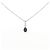 Autre Marque Collana in Pt900 Pt850 Zaffiro e Diamante Argento