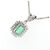 Autre Marque Collana in Pt900/Pt850 con smeraldo e diamante Verde - vista 4