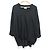 Autre Marque Lisiere Oversized-Bluse mit V-Ausschnitt Schwarz