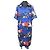 Autre Marque Grace Class Marine Print Kleid Blau