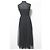 Autre Marque Diagram Plissee Combo Kleid Schwarz - Ansicht 2