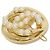 Fermi capelli Chanel in oro e perle avorio D'oro Crudo - vista 2