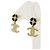 Orecchini Chanel Camellia Crystal Drop Nero D'oro - vista 2