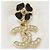 Orecchini Chanel Camellia Crystal Drop Nero D'oro - vista 4