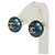 Chanel La Pausa Coco Mark Round Crystal Rhinestone Ohrstecker Blau - Ansicht 2