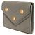 Cartera bi-fold Chanel en piel de cordero gris Castaño - vista 2