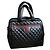 Chanel Trolley Cocoon in pelle d'agnello nera matelassé Nero