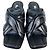Free Lance Lackleder Mules Blockabsatz Schwarz