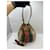 Bamboo Borsa a secchiello Gucci Rania GG Canvas Marrone Rosso Beige Verde - vista 2