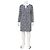 Vestido de jersey de seda Diane von Furstenberg REINA Negro Blanco Azul