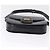 Céline Borsa a tracolla CELINE Horse Carriage in pelle nera e oro Auth 198510 Nero - vista 5