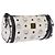 Borsa a tracolla MCM Vicetos Logogram PVC White Gold Auth 198277 Bianco D'oro