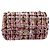 Borsa a tracolla CHANEL Matelasse 20 in tweed rosa con catena e CC tono oro Auth BA148111SM - vista 13