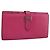 Hermès Portafoglio HERMES Beansufla in pelle rosa argento Auth 198769A