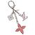 LOUIS VUITTON Bijou Sac Fleur de Epi BB Key Holder metal M64536 LV Auth 198804M Argento