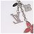 LOUIS VUITTON Bijou Sac Fleur de Epi BB Key Holder metal M64536 LV Auth 198804M Argento - vista 14