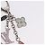 LOUIS VUITTON Bijou Sac Fleur de Epi BB Key Holder metal M64536 LV Auth 198804M Argento - vista 15