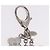 LOUIS VUITTON Bijou Sac Fleur de Epi BB Key Holder metal M64536 LV Auth 198804M Argento - vista 7