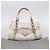Borsa a Mano Christian Dior Trotter Canvas Romantic PVC Bianco Argento Auth 197513V - vista 12