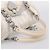 Borsa a Mano Christian Dior Trotter Canvas Romantic PVC Bianco Argento Auth 197513V - vista 7