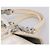 Borsa a Mano Christian Dior Trotter Canvas Romantic PVC Bianco Argento Auth 197513V - vista 8
