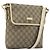 Borsa a tracolla GUCCI GG Supreme PVC Beige Gold 223666 Auth 194327 D'oro