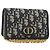 Borsa a tracolla con catena Christian Dior Trotter Canvas Navy Gold Auth 196933M D'oro Blu navy