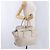 Tote PRADA Handtasche aus Leder Weiß Silber BN2611 Auth am12429A - Ansicht 28