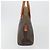 Céline Borsa a mano CELINE Macadam Canvas PVC Leather Brown Gold Auth mr2823 Marrone D'oro - vista 3