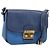 Borsa a tracolla Miu Miu in pelle blu navy tono oro Auth 198643A